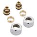 Robinets de radiateur d'angle en laiton chromé, adaptateur multicouche 16 mm