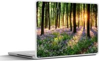 SleevesAndCases Laptop Sticker - 10.1 inch - Bos - Bloemen - Lavendel - Zon - Paars - Natuur - Vinyl