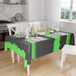 Bonamaison Tafelkleed, Anti-Mold, Sneldrogend, Waterdicht, 100% Polyester Tafellaken, Neon groene rook, 140 x 160 Cm