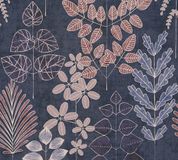 A.S. Création Vliesbehang Planten & Bladeren Retro Blauw Lila Creme