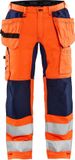 Blåkläder Werkbroek met stretch High Vis 1552-1811 - High Vis Oranje/Marineblauw - D108