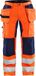Blåkläder Werkbroek met stretch High Vis 1552-1811 - High Vis Oranje/Marineblauw - D108