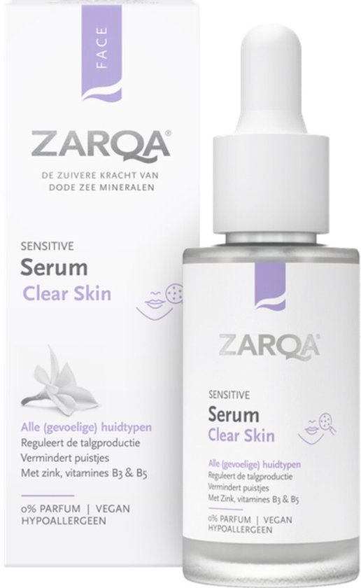 Zarqa Clear Skin Serum - 30 ml - Parfumvrij - Voor onzuivere huid