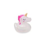 TRENDHAUS Rainbow Power 965271 badeend eenhoorn glitter ca. 5,5 x 6 x 6,5 cm glinsterende piepende eend als badspeelgoed