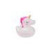 TRENDHAUS Rainbow Power 965271 badeend eenhoorn glitter ca. 5,5 x 6 x 6,5 cm glinsterende piepende eend als badspeelgoed