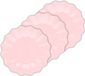Givi Italia Feestbordjes - schulprand - 40x - baby roze - rond - papier/karton - 27cm