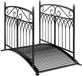 Outsunny Metalen Tuinbrug - 135,5L x 74B x 91H cm - Zwart