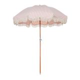BUSINESS &amp; PLEASURE BUSINESS & PLEASURE - Sonnenschirm Premium Beach - Rosa - Brettschichtholz aus recyceltem Holz