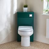 Hudson Reed Cluo WC-Ombouw Hoekmontage Moderne Donkergroene met Reservoir, Covelly Staand Toilet en Chromen Spoelknop