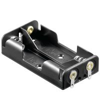 Goobay Batterijhouder voor 2x AA batterijen - Zwart - Soldeerbevestiging