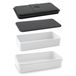 Cloer Lunchbox Set 3 Lunchdoosset 2,1 l Kunststof Grijs, Wit 1 stuk(s)