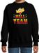 Bellatio Decorations Shoppartners Bv Funny emoticon sweater Hell yeah zwart voor kids - Fun / cadeau trui 134/146