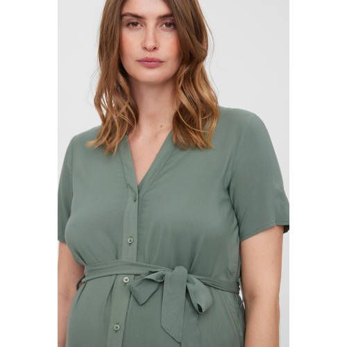 VERO MODA MATERNITY VMMVICA Blouse Dress - Khaki