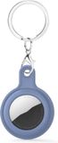 By Qubix Qubix - AirTag case gel series - sleutelhanger met ring - cyan