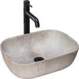 Rea Livia Beige Opzetwastafel Steen Imitatie 46,5x33,5 cm