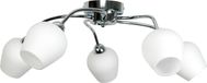 GLEN Lampe de plafond, chrome, abat-jour blanc, GLEN 7-290