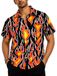 King Kameha Flames_rock_n_roll heren Overhemd