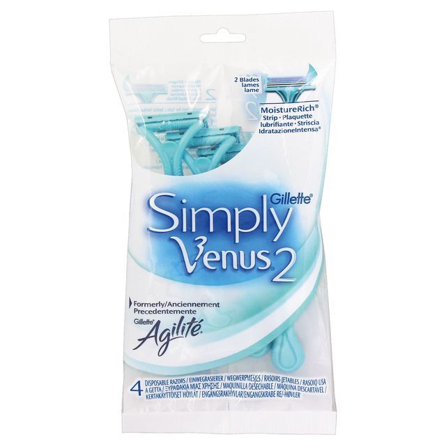 Gillette Simply Venus 2 Wegwerpscheermesjes Vrouwen - 4 Stuks