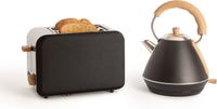 CREATE PACK - TOAST RETRO Broodrooster + KETEL RETRO M Waterkoker 1L - Zwart