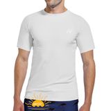 MEETWEE UV-T-shirt voor heren, lange/korte mouwen, UPF 50+, Rashguard, uv-bescherming, ademend, sneldrogend, licht, voor surfen, zwemmen, hardlopen