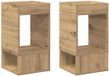 vidaXL Bijzettafel 2 stuks Artisan Eiken 30 x 30 x 56 cm Bewerkt hout
