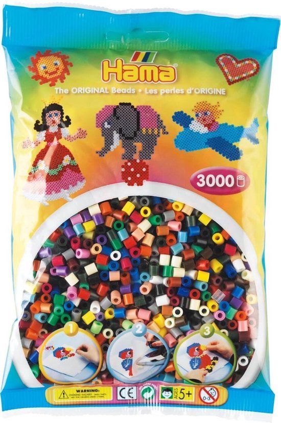 Hama Strijkkralen 3000 Stuks Blauw