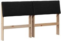 vidaXL - Gestoffeerd hoofdbord - Zwart - 150 cm - Massief grenenhout