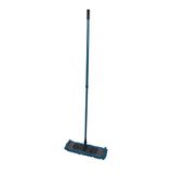 Mop bezem chenille microvezel handvat metaal telescopisch 74 > 130 cm pauwenblauw