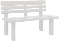 vidaXL Tuinbankje - 110x52x71 cm - Polypropeen - Wit