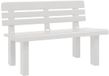 vidaXL Tuinbankje - 110x52x71 cm - Polypropeen - Wit