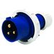 Electraline 80849 industriële stekker, IEC, 16A, 2P+T, 220V, IP67, rood