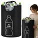 Edibazzar Plastic prullenbak van 90 liter met inklapbare constructie, handgrepen en een statiegeld systeem