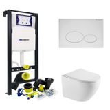 Geberit Plieger Toiletset Frame By Geberit met Mudo randloos Toilet Mat Wit en Softclose Zitting