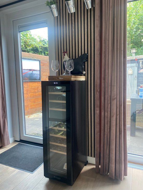 Vinata Bianco Wijnklimaatkast - 27 flessen - Zwart - Vrijstaand