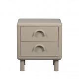 Drawer WOOOD Rune Ladekast met 2 lades - Metaal - Zand - 45x42x50 cm
