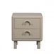 Drawer WOOOD Rune Ladekast met 2 lades - Metaal - Zand - 45x42x50 cm