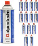 Alpentech 450ml gaspatroon, EN417 conform, isobutaan, EPS systeem, IK301 - Set van 14 stuks