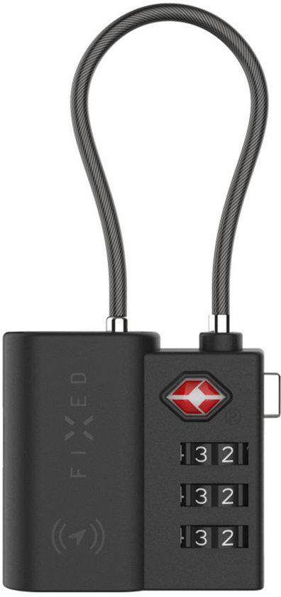 Fixed Tag Lock met Apple Find My Support - TSA reisslot voor de koffer - Zwart