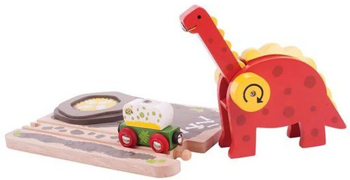 Bigjigs Houten Dino Kraan
