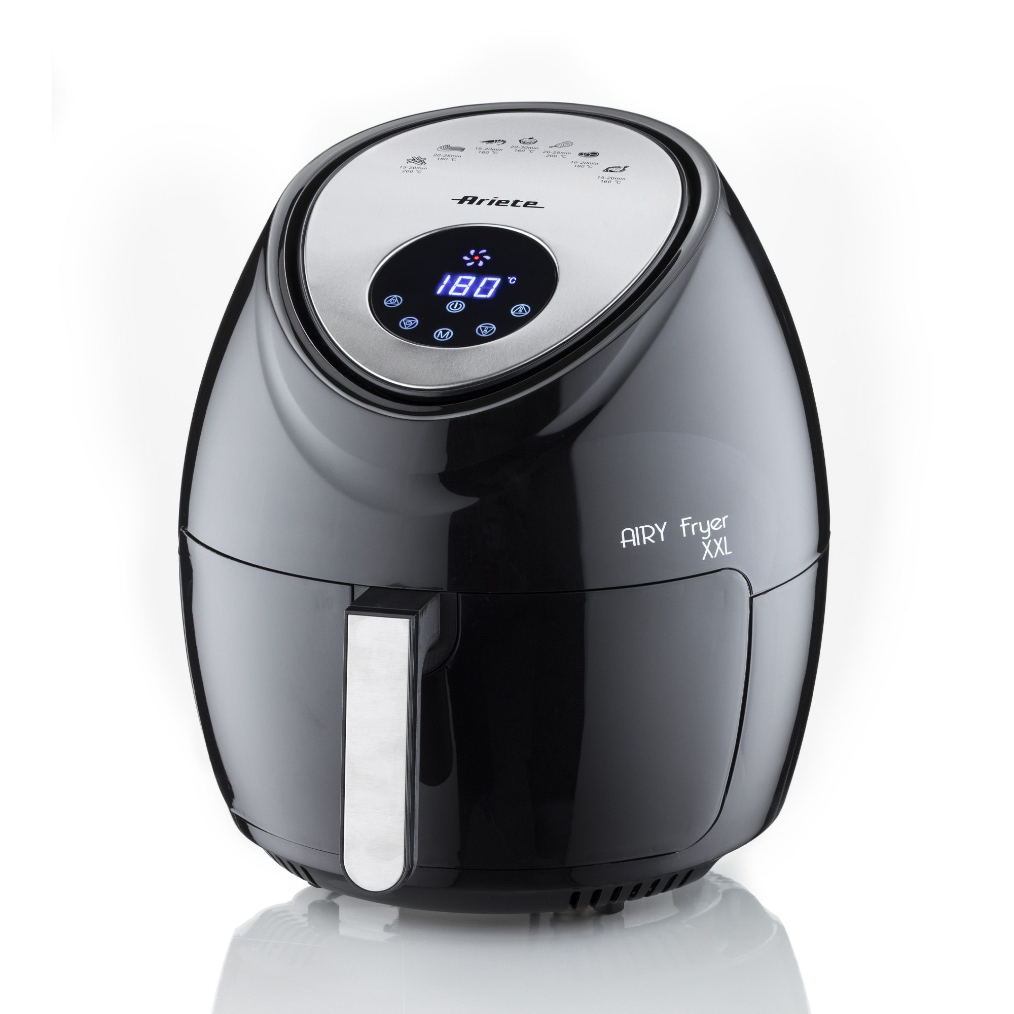 Ariete 4618/00 Airfryer XXL - Heteluchtfriteuse - 5.5 Liter - 1800W - Zwart/RVS