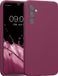 kwmobile telefoonhoesje geschikt voor Samsung Galaxy A34 5G - TPU backcover met siliconen coating - Smartphone case in bordeaux-violet