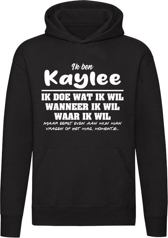 Kaylee Unisex Trui - Zwart - XXL - Katoen - Grappig Verjaardagscadeau