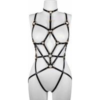 Elif Domanic Sona Bodysuit Kinky Kleding Leren Lingerie Maat S