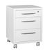 Composad Dressoir met 3 laden en wielen, wit gelakt