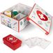 Lavatelli Pharma Organizer – Opbergdoos voor medicijnen met deksel – Kartonnen EHBO doos met handvat – Voor apotheekartikelen, make-up & cosmetica – Wit – 42×32×17,5 cm