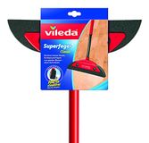 Vileda Superfeger Classic Bezem, met telescoopsteel en microvezel-veger, geschikt voor mensen met een allergie