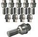 Tracer Audi 10 wielbouten M14x1.5, 35mm, met kogelkop, 2-delig, R14, zilver, voor Audi A8 4H, A8 4H Long, A8 4H quattro, A8 4N Long quattro, A8 4N quattro, e-tron