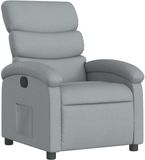 vidaXL Fauteuil verstelbaar stof lichtgrijs