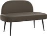 vidaXL - Banc - rembourré - avec - dossier - Gris - 110 - x - 60 - x - 76 - cm - Similicuir