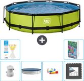 EXIT Toys EXIT Rond Lime Frame Zwembad - 360 x 76 cm - Inclusief Pomp - Afdekzeil